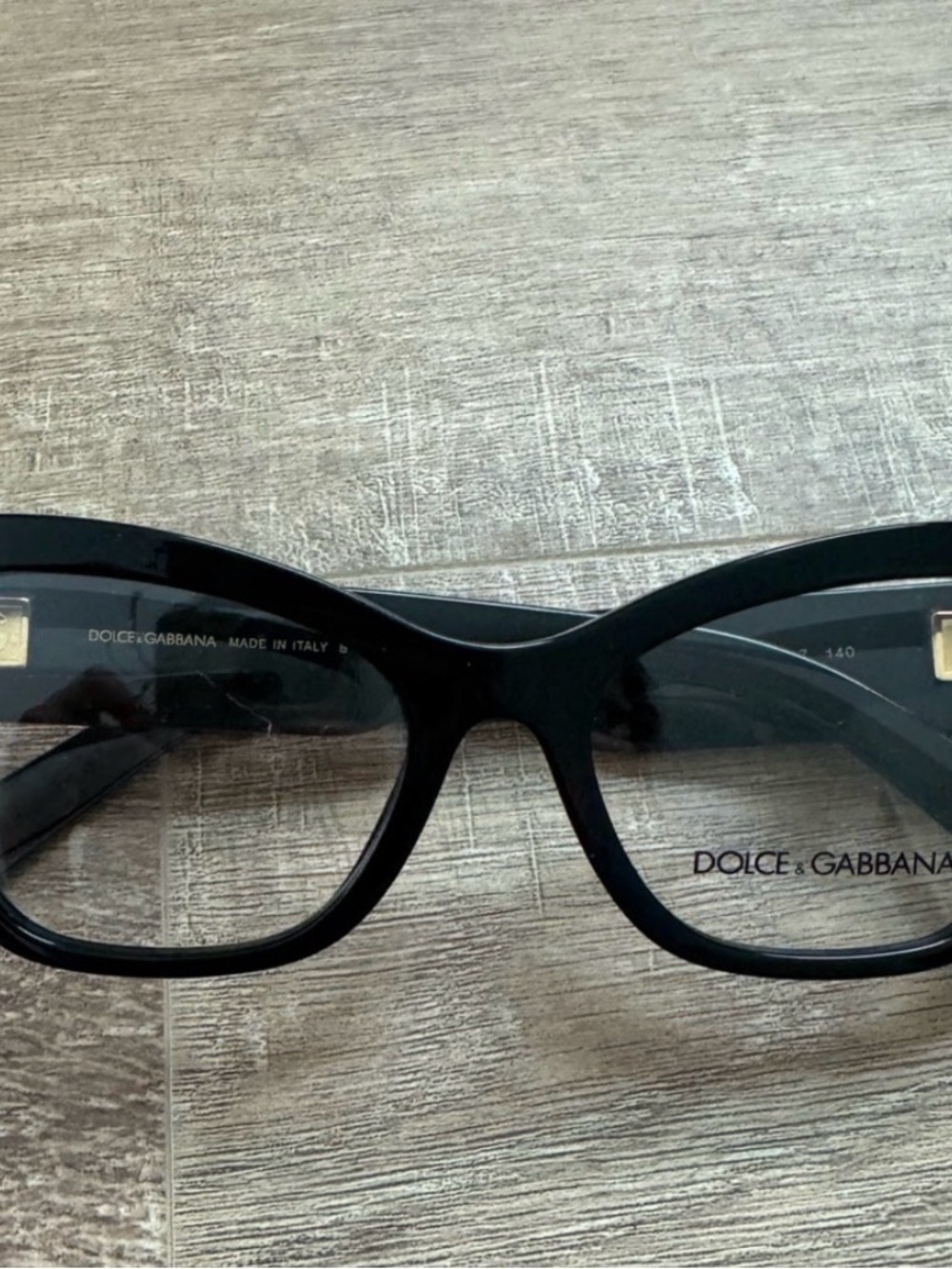 Dolce & Gabbana Women's Glossy Black Cat-Eye Glasses  DG3404